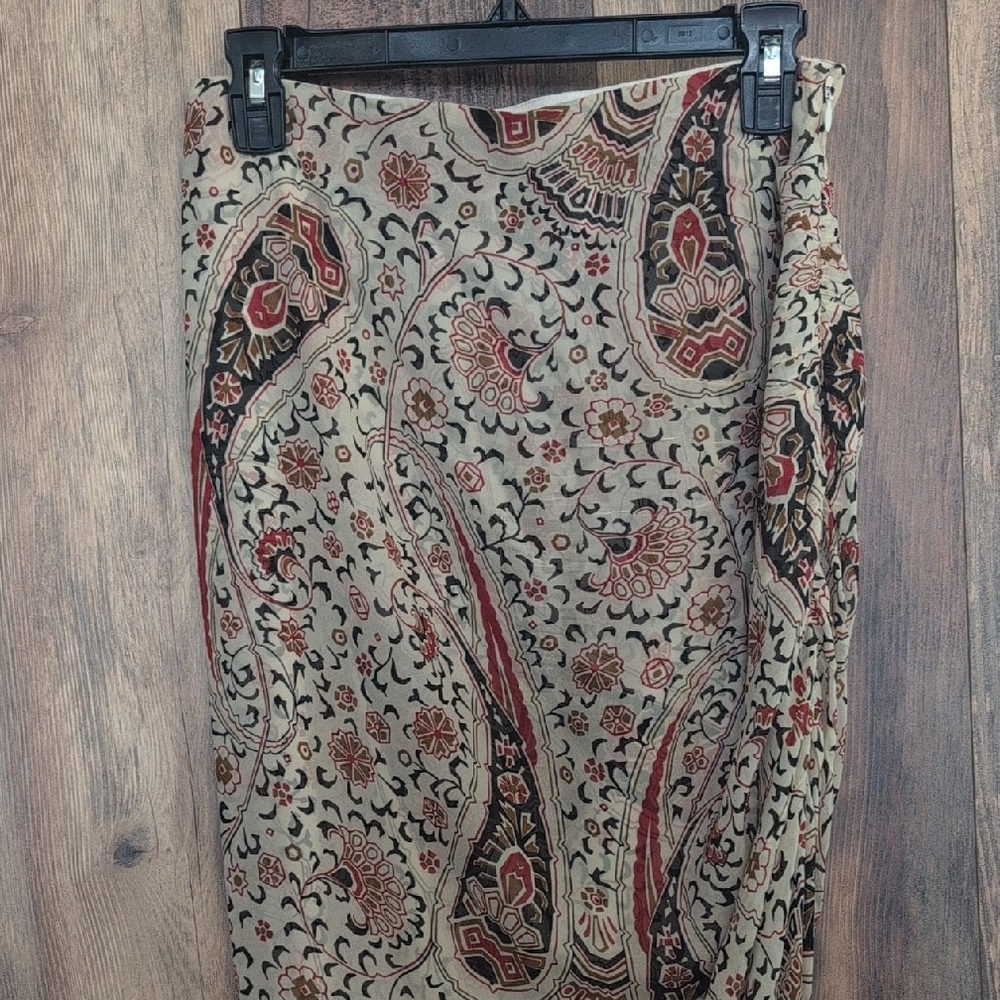 NWOT Veronica Beard Marion Silk Paisley Pencil Skirt with Slit 6 - Picture 4 of 8